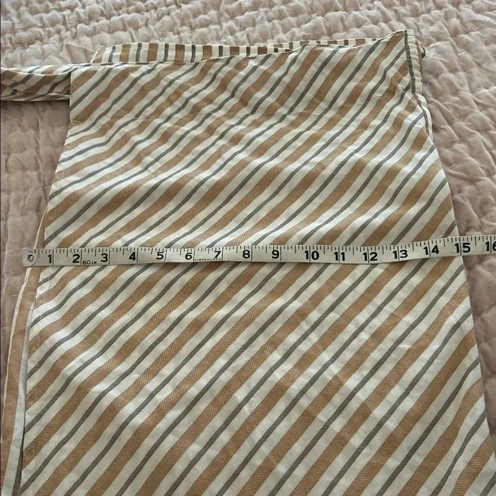 Saint Holiday cotton Striped Tan and White Wrap skirt size 0